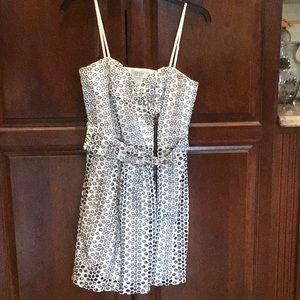 Guess Dress white with black eyelet